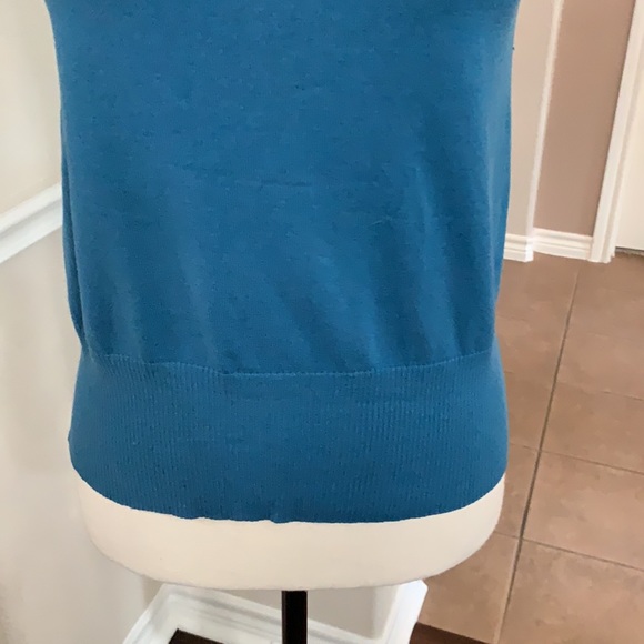 Grace Elements blue sleeveless lightweight  silk blend sweater vest Size XS/PP - Picture 5 of 14